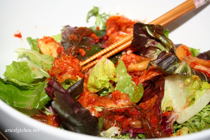 Kimchi Salad Recipe Idea - Arie's Kitchen